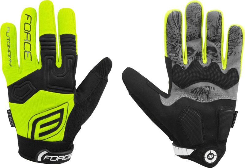rukavice FORCE MTB AUTONOMY, fluo Velikost: L