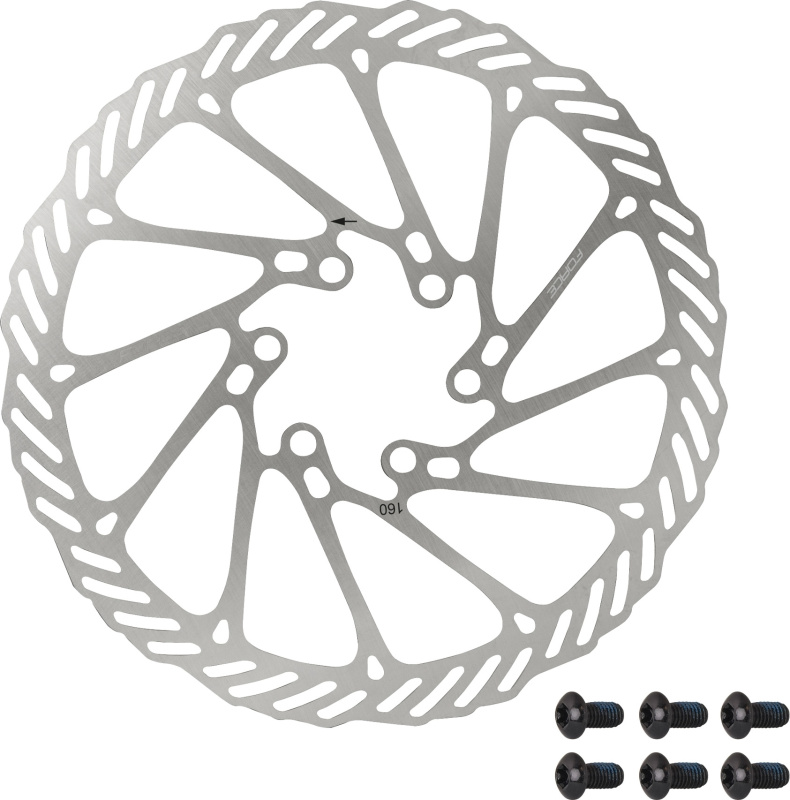 FORCE kotouč brzdový FORCE-2 160 mm, 6 děr, stříbrný