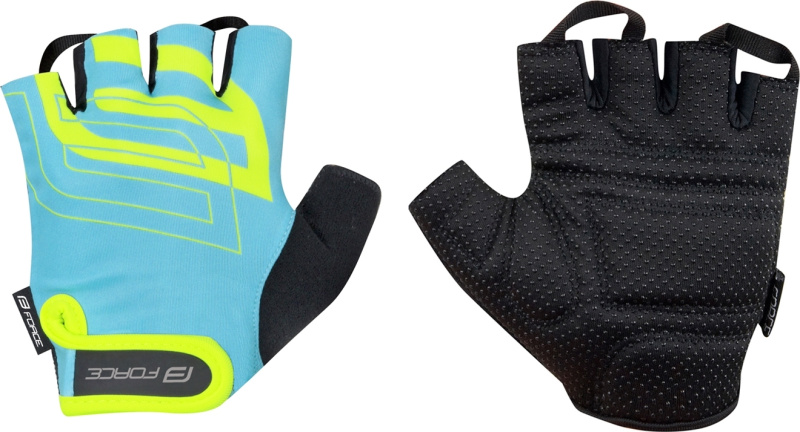 rukavice FORCE SPORT, modro-fluo Velikost: L