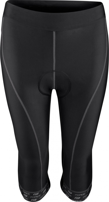FORCE kalhoty F LADY BIKE 3/4 do pasu s vl, černé Velikost: S