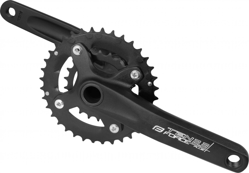 kliky FORCE TEN2.3+ Al 36/22z s osou 175mm, černé