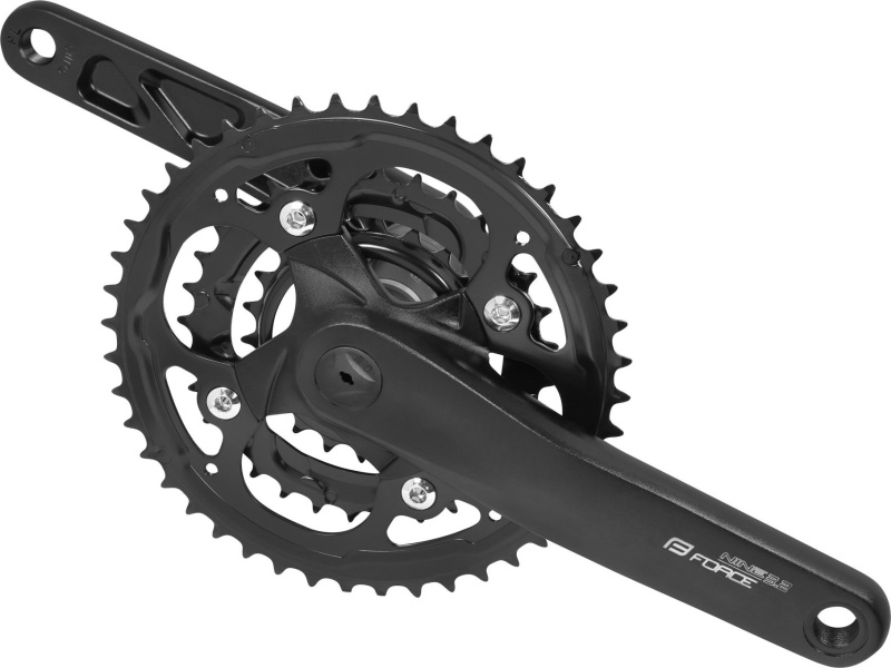 kliky FORCE NINE3.2 Al 44/32/22z 175mm,černé