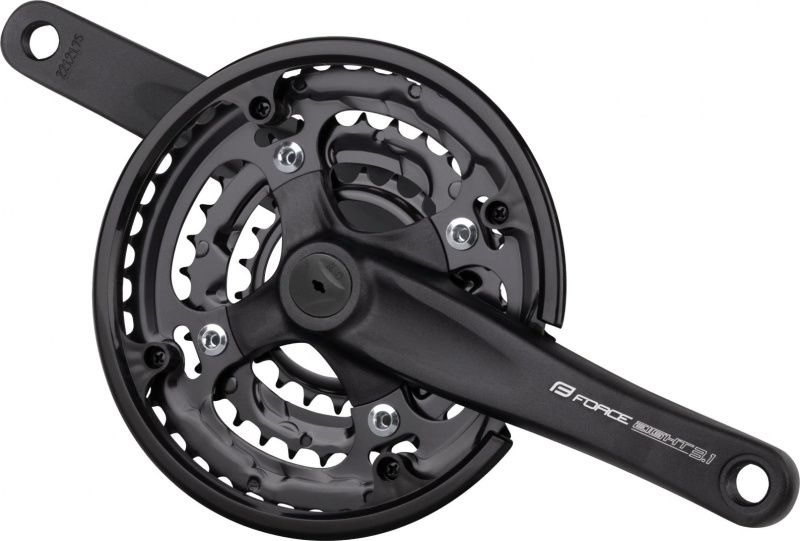 kliky FORCE EIGHT3.1 Al 42/32/22z kryt 175mm,černé
