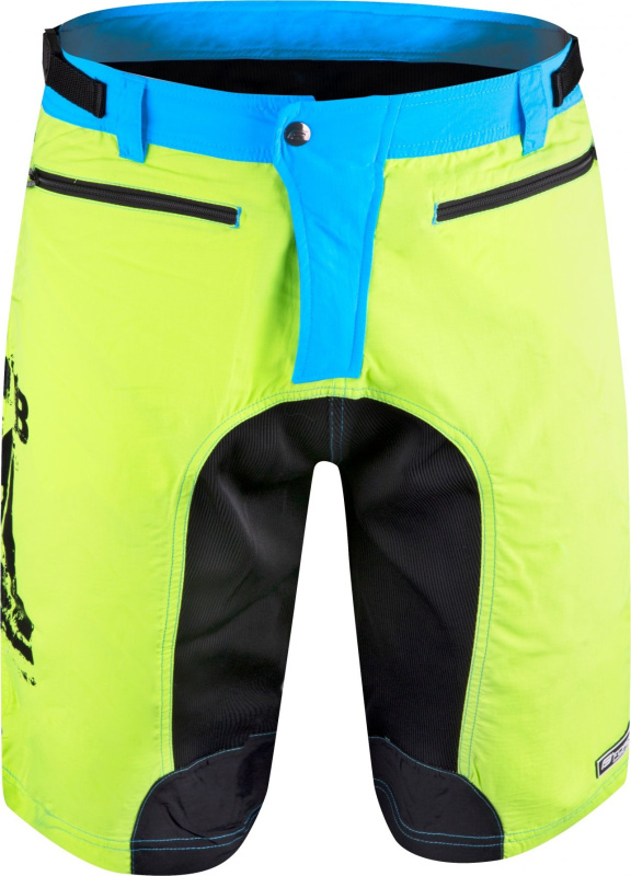 FORCE kraťasy F MTB-11 odnímatelná vložka, fluo Velikost: S