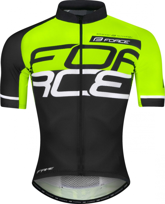 dres FORCE FAME krátký rukáv, fluo-černo-bílý Velikost: S