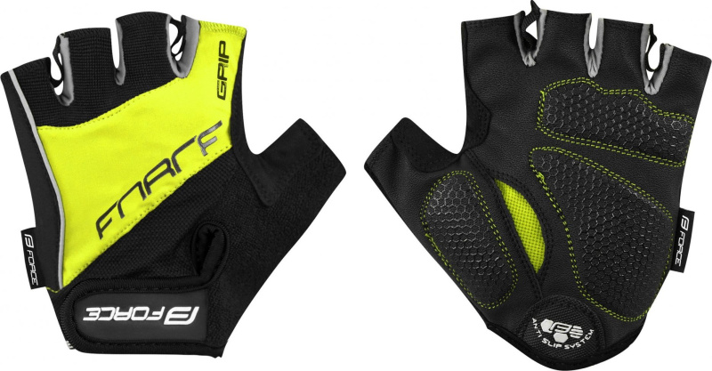 rukavice FORCE GRIP gel, fluo Velikost: M