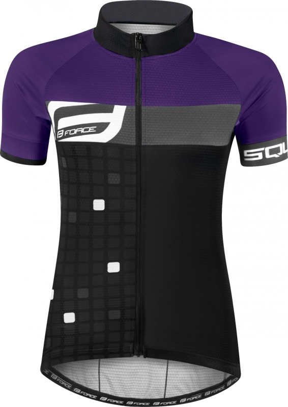 FORCE dres F SQUARE LADY kr. rukáv, černo-fialový Velikost: L