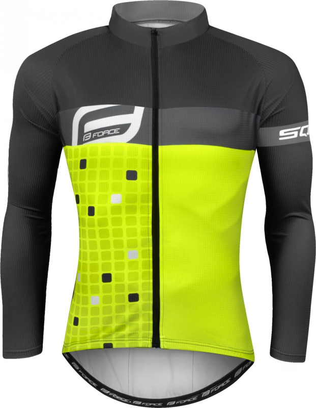dres FORCE SQUARE dlouhý rukáv,fluo-šedý Velikost: XS