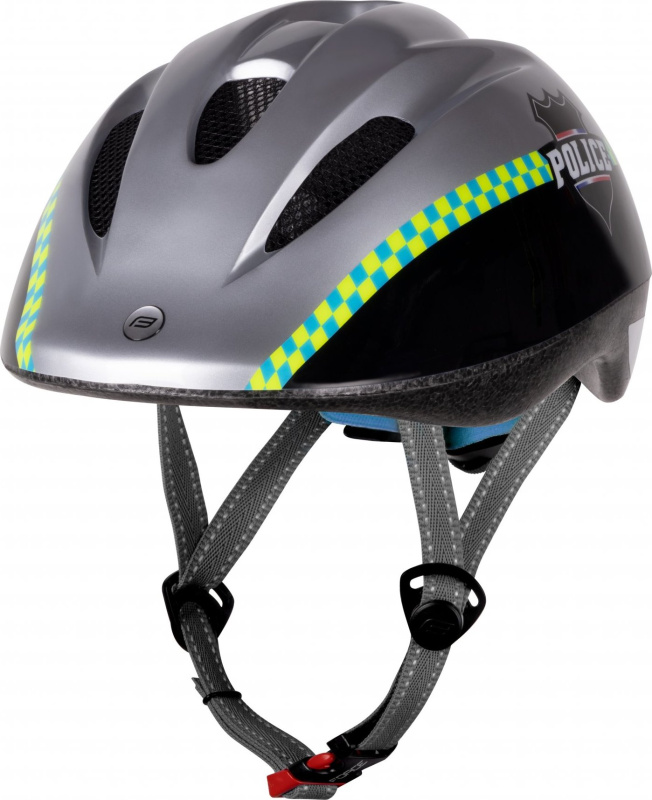přilba FORCE FUN POLICE dětská, černo-stříbrná Velikost: M