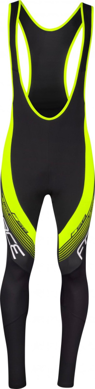kalhoty FORCE F58 se šráky bez vložky,črn-fluo Velikost: vložky črn-fluo M