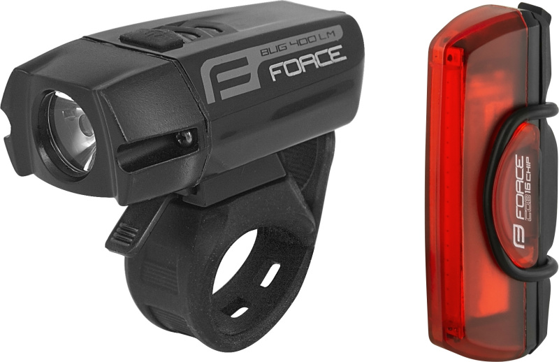 světla sada FORCE GLARE USB přední+zadní