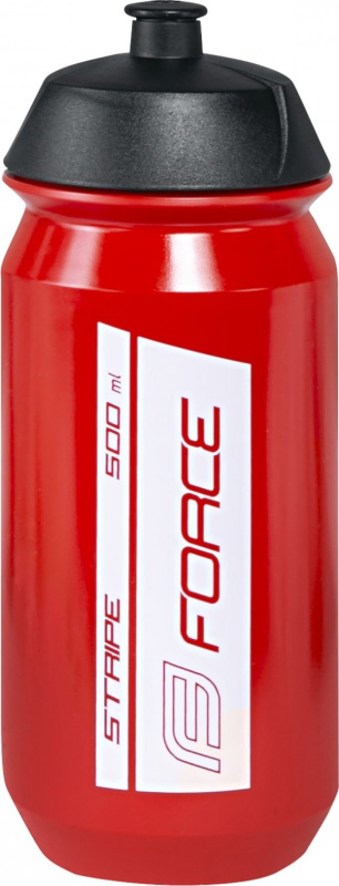 láhev FORCE STRIPE 0,5 l, červeno-bílá