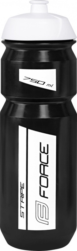 láhev FORCE STRIPE 0,75 l, černo-bílá