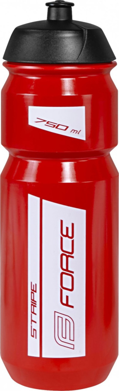 láhev FORCE STRIPE 0,75 l, červeno-bílá