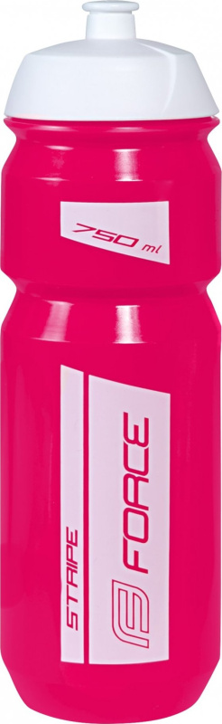 láhev FORCE STRIPE 0,75 l, růžovo-bílá