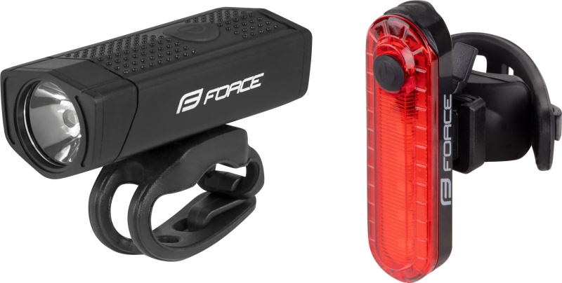 světla sada FORCE DOT USB přední+zadní