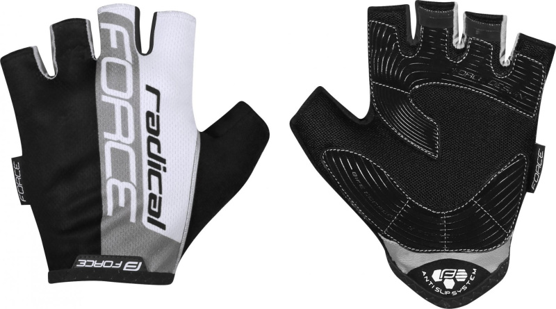 rukavice FORCE RADICAL, šedo-bílo-černé Velikost: XL