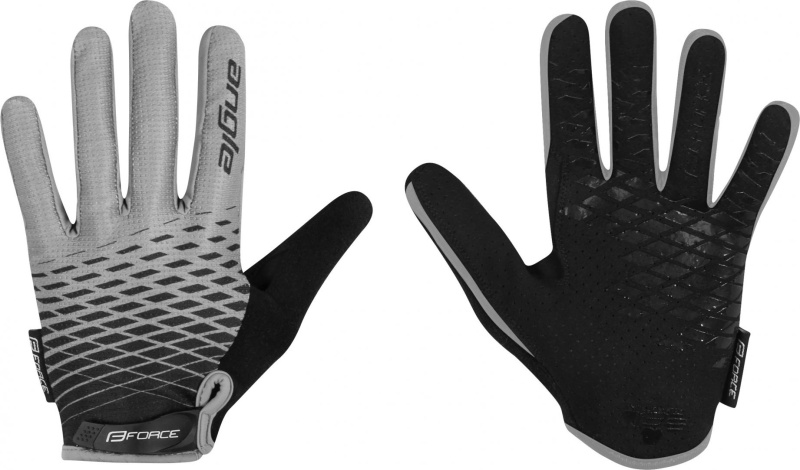 rukavice FORCE MTB ANGLE letní, šedo-černé Velikost: XL
