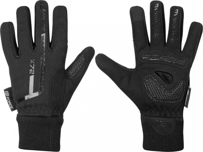 rukavice zimní FORCE KID X72, black Velikost: černé L