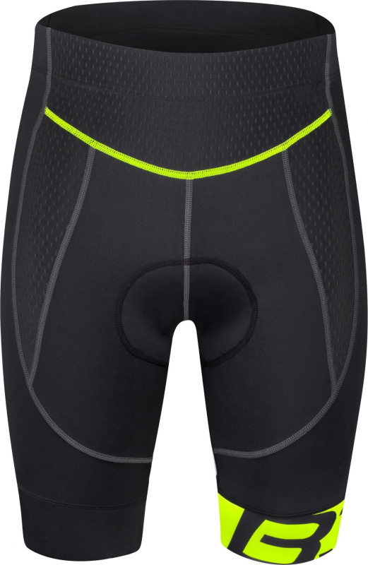 kraťasy FORCE B30 do pasu s vložkou,černo-fluo Velikost: S