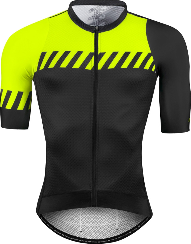 FORCE dres F FASHION, krátký rukáv,černo-fluo Velikost: XL