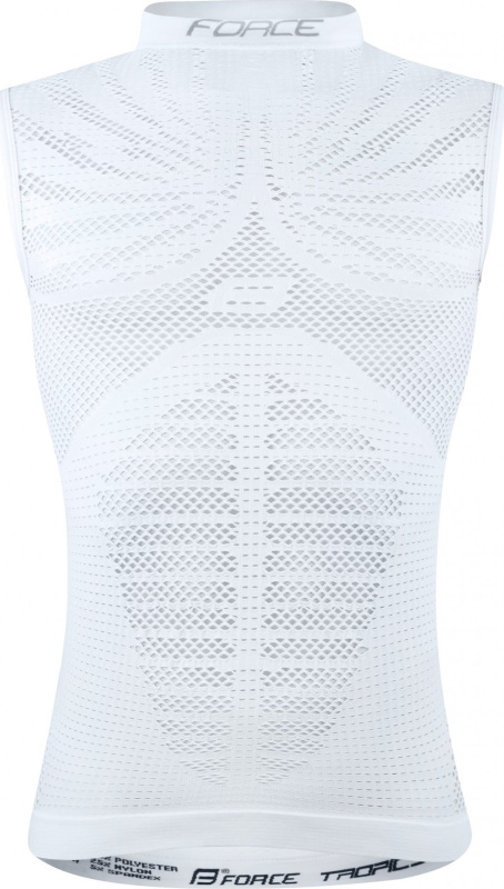 FORCE triko funkční F TROPIC bez rukávů, bílé Velikost: 2XL-3XL