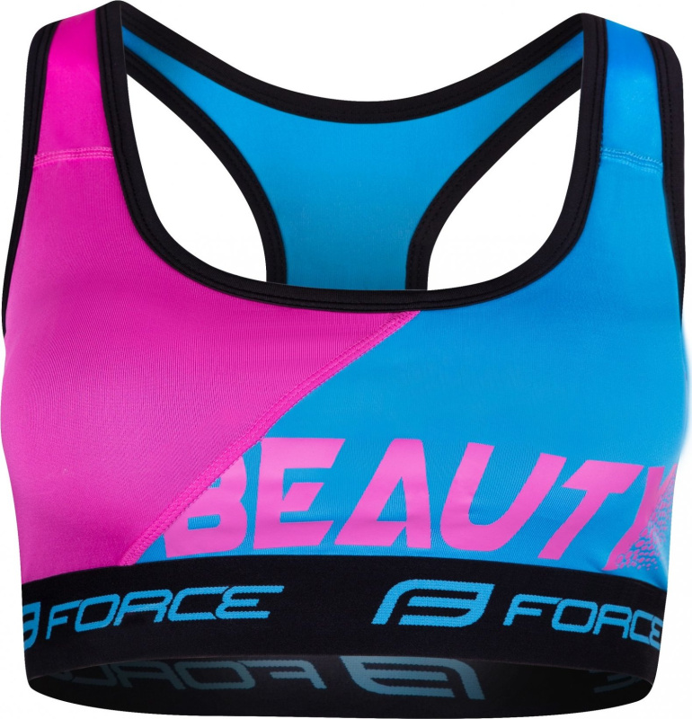 podprsenka sportovní FORCE BEAUTY,modro-růžová Velikost: XXL