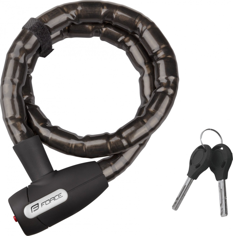 FORCE zámek F LUX článkový bez držáku 100cm/25mm, černý