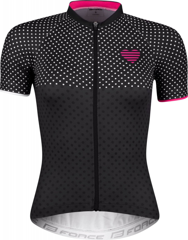 FORCE dres F POINTS LADY kr. rukáv, černo-růžový Velikost: rukáv,černo-růžový XS