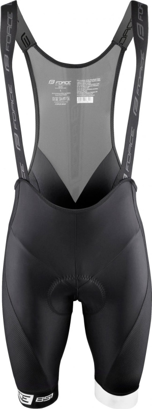 FORCE kraťasy F B51 se šráky a vložkou,černo-bílé Velikost: XL