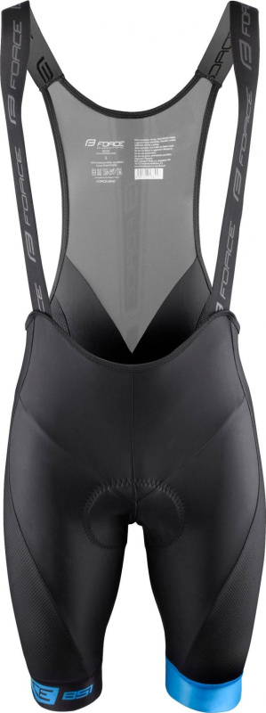 FORCE kraťasy F B51 se šráky a vložkou,černo-modré Velikost: XL