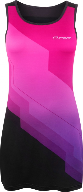 šaty sportovní FORCE ABBY, růžovo-černé Velikost: XS