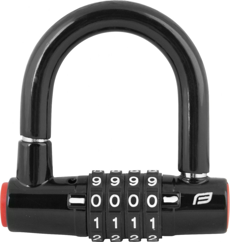 zámek FORCE MINI podkova 9cm x 8,7cm Fe, černý