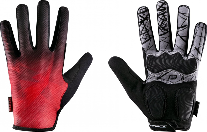 rukavice FORCE MTB CORE letní, červené Velikost: XL