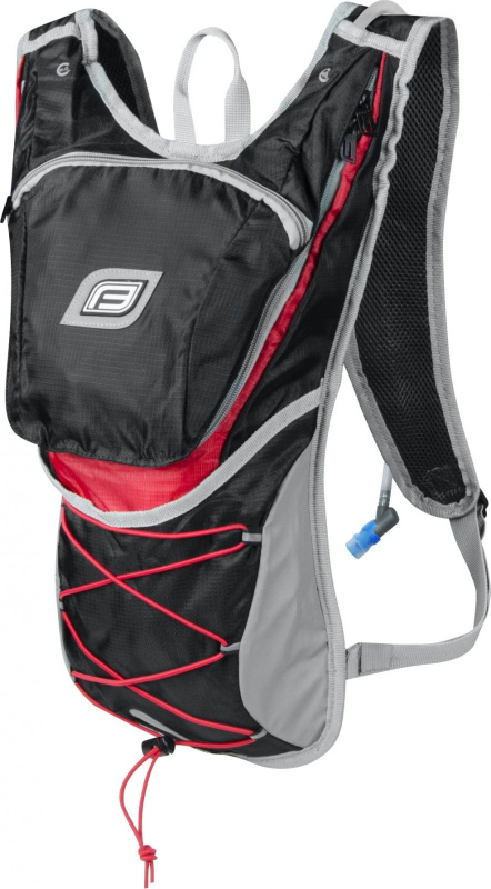 batoh FORCE TWIN PLUS 14 l+2L rez.,černo-červ.