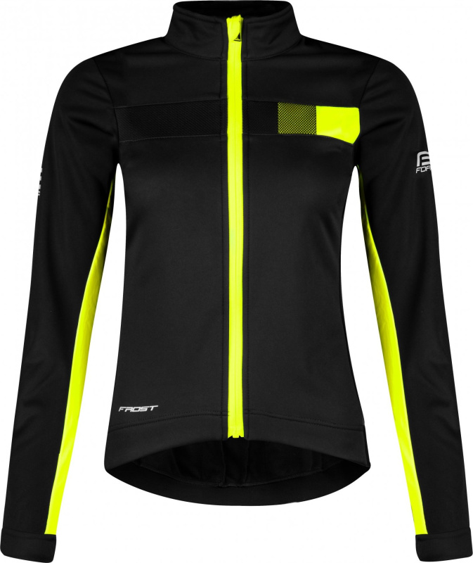 FORCE bunda F FROST LADY softshell zimní, černo-fluo Velikost: XL