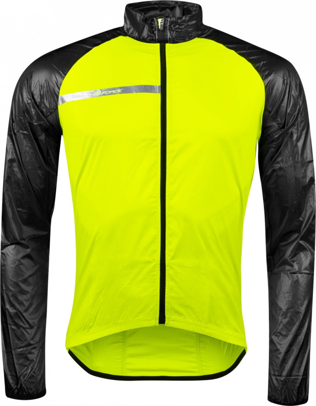 bunda FORCE WINDPRO neprofuk, fluo-černá Velikost: XL