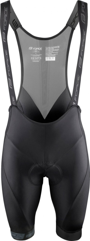 kraťasy FORCE B51 se šráky a vložkou,černé Velikost: XL