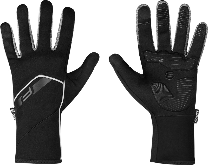FORCE rukavice F GALE softshell, jaro-podzim, černé Velikost: XS