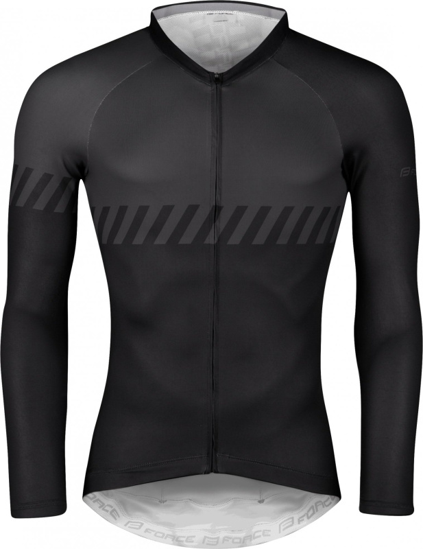 FORCE dres F FASHION, dlouhý rukáv, černo-šedý Velikost: XS