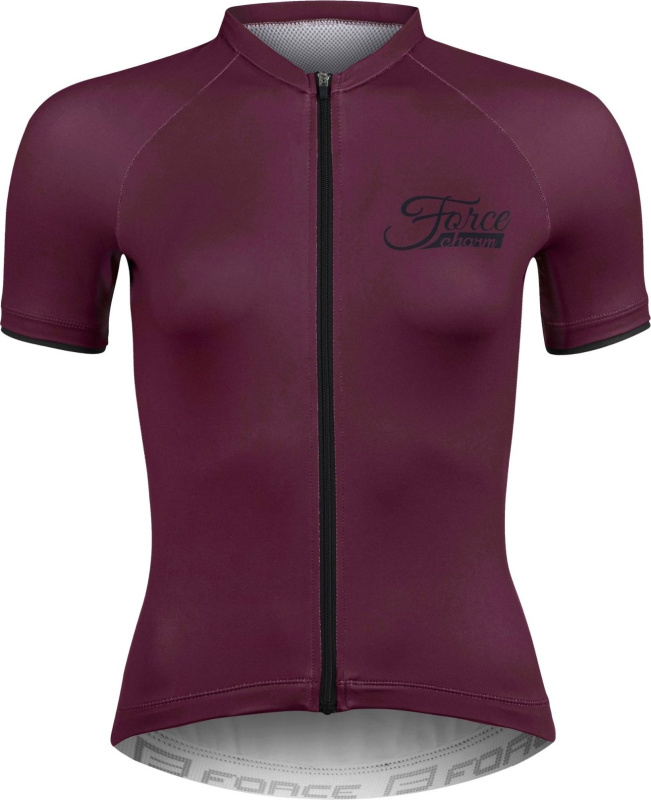 dres FORCE CHARM LADY kr. rukáv, bordó Velikost: L