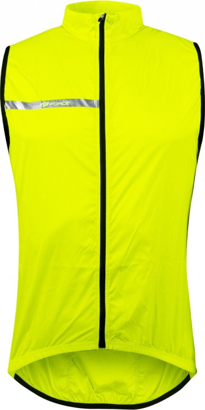 vesta FORCE WINDPRO KID, plná záda, fluo Velikost: 128-140