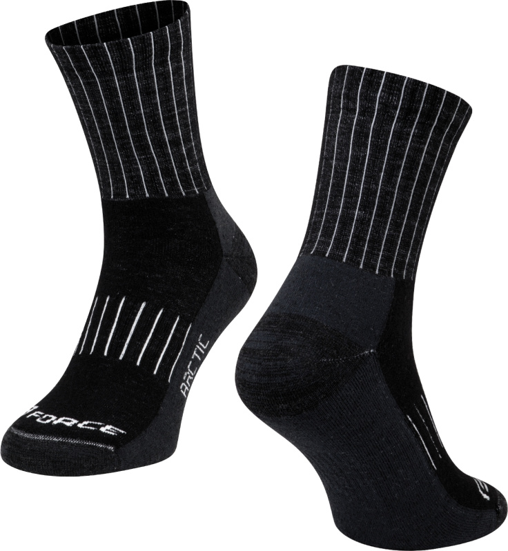 ponožky FORCE ARCTIC, černo-bílé Velikost: S-M/36-41