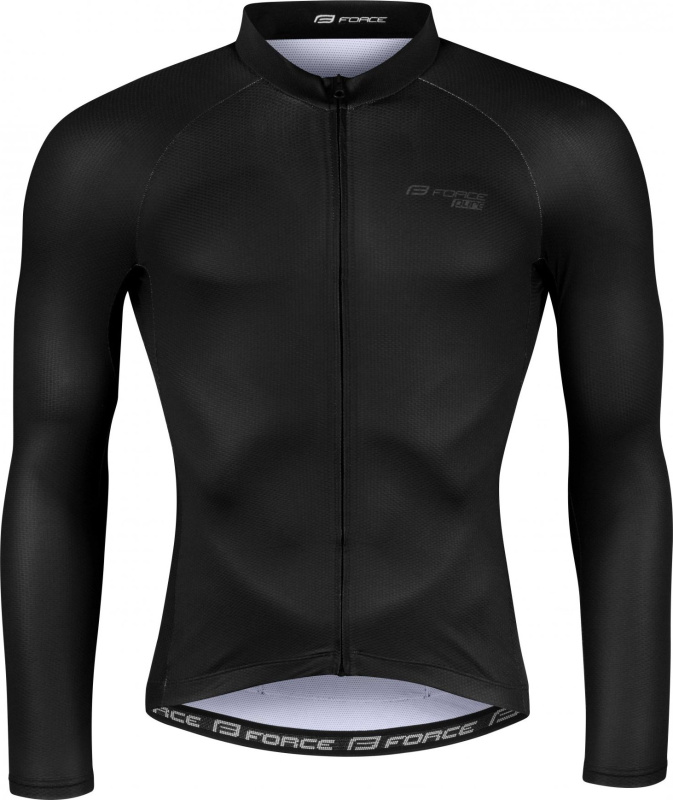 dres FORCE PURE dlouhý rukáv, černý Velikost: XL