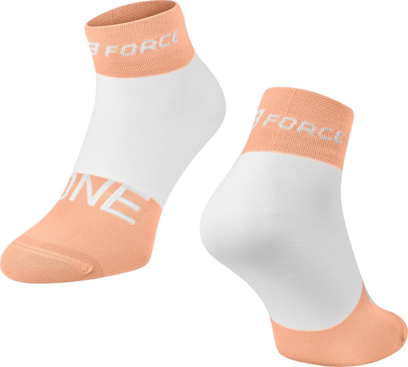 ponožky FORCE ONE, oranžovo-bílé Velikost: S-M/36-41