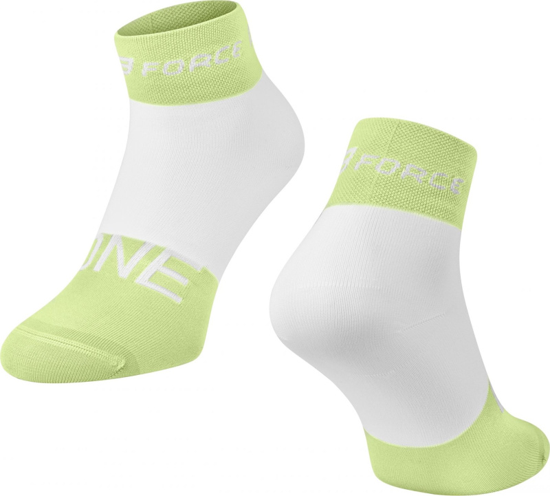 ponožky FORCE ONE, zeleno-bílé Velikost: L-XL/42-47