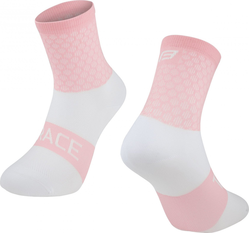 ponožky FORCE TRACE, růžovo-bílé Velikost: L-XL/42-47