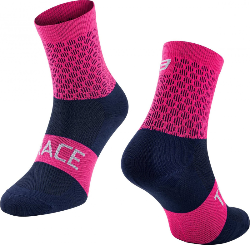 ponožky FORCE TRACE, růžovo-modré Velikost: L-XL/42-47