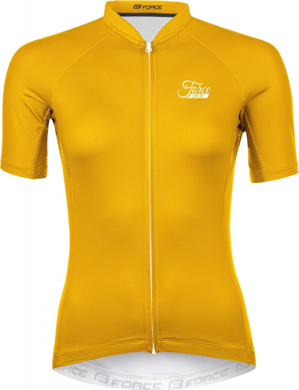 dres FORCE PURE LADY kr. rukáv, žlutý Velikost: XXL