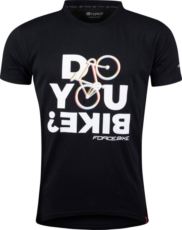 triko FORCE BIKE krátký rukáv, černé Velikost: M